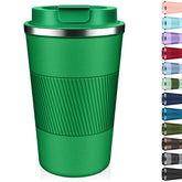 XKELFX Tumbler termico 12 onzas verde con tapa hermética mantiene bebidas calientes
