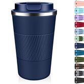XKELFX vaso termico 12oz navy tapa hermetica ideal para bebidas calientes