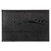 Bandeja XKXKKE de madera negra, vista frontal para bebidas y aperitivos