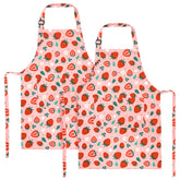 Delantales XLSXEXCL de fresa para niños, pack de dos, ideal para cocinar.
