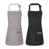 XLSXEXCL delantal para niños, rayas, vista frontal, protege la ropa durante la cocina