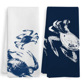 XNXLDYLH toallas cangrejo costero azul para secar manos con estilo.