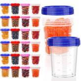 XSEINO: contenedores transparentes de 4 oz para llevar, prácticos y reutilizables.