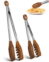 Tenedores XUJKK 3 en 1 de madera de 9 pulgadas para servir pasta con control.