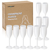 Copa de champagne acrílica XUWAIDSGN de diez onzas, ideal para bodas y celebraciones.