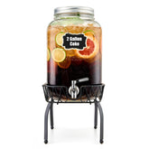 XWSAQP dispensador de bebidas 2 galones con pie y tapa, ideal para eventos.