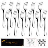 Tenedores XXZWSJSH para postre, juego de 12, diseño compacto para porciones.