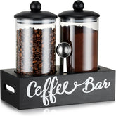 Frascos de cafe Yangbaga en vidrio 55oz para ver la frescura.