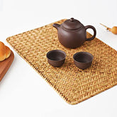 YANGQIHOME manteles rectangulares de pastos marinos naturales para mesa, protegen la superficie.