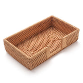 YANGQIHOME porta-servilletas rattan rectangular, organiza servilletas con estilo en la mesa