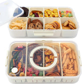 La caja YarkeeSky con compartimentos facilita ordenar meriendas sin mezclar sabores.