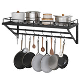 YATINEY estante-pared cocina 30 pulgadas para ollas, acceso rápido a utensilios.