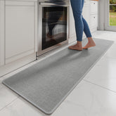 Alfombra YDKGL antideslizante para cocina en gris, segura en suelos lisos.