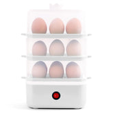 Hervidor Yeatem con capacidad para 18 huevos, ideal para desayunos.