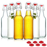 Botellas de vidrio claras YEBODA para cerveza, visualización del contenido y frescura.