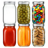 Frascos YEBODA de boca ancha 32oz, vidrio transparente para ver contenido.