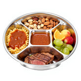 YEJZXY plato dividido frente, porciones equilibradas para cada comida.