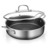 Sartén Yeksum Tri-Ply 7 qt 12in, cuerpo de cocción robusto para saltear