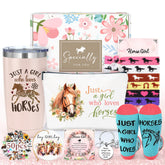 Conjunto regalo 9 piezas de YENCHORN para amantes de caballos, ideal para niñas.