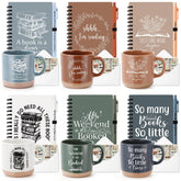 Yetene taza cerámica 13oz con libros, ideal para tomar café durante la lectura