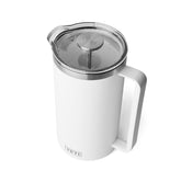 YETI Rambler 64 oz Prensa Francesa blanca con filtro para sabor equilibrado