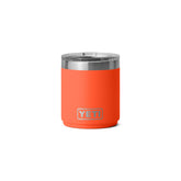 Vaso YETI Rambler 10 oz apilable, vista frontal, color papaya.