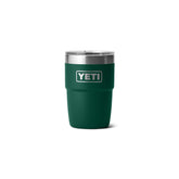 Taza YETI Rambler 8 oz con tapa, mantiene bebidas calientes o frías.