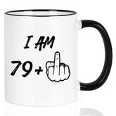 Taza YHRJWN 80 años, regalo ideal para mujer u hombre.