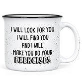 Taza YHRJWN con frase motivadora para terapia física, ideal para empezar el día.