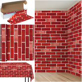 YIDAKO rollo ladrillo rojo sobre mesa, protege la superficie y decora con realismo