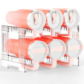 Organizador Yieach de dos niveles con mango para botellas y tazas.