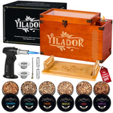 Yilador Old Fashioned: caja regalo de madera premium para whisky y cócteles.