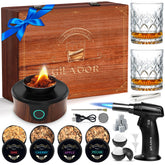 Yilador kit ahumador whiskey en caja de madera lujosa para regalo