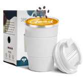 YINBAOGE taza de café 12oz, aislada, ideal para viajes y calor sostenido
