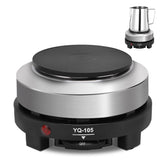 Plato caliente Yinhing 500W vista frontal, ideal para espacios reducidos en casa.