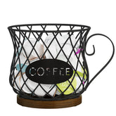 YINMIT organzador de cápsulas de café con rejilla circular para almacenamiento compacto.