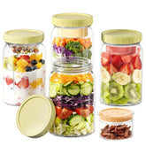 Jarras Yirilan para ensalada con aderezo integrado, ideal para almuerzos frescos.