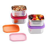 Recipientes YJSLICT rectangulares de 8 onzas, ideales para almuerzos diarios.