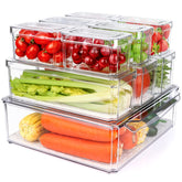 Organizadores de frigorífico YKIOKE 10 piezas para ordenar frutas y verduras.