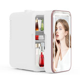 YLFU Nevera Mini 6L con almacenamiento para cosméticos y bebidas frescas.