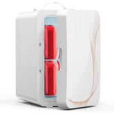 Frigobar YLFU para dormitorio con capacidad 6L, ideal para cosméticos y bebidas.