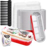 ylnurac moldes mini para bizcocho de 6.8oz con tapas.