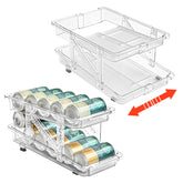 Ynelyase dispensador de latas para refrigerador, claro y fácil de ver el nivel de bebidas.