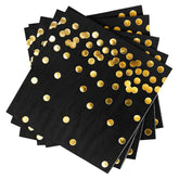 Servilletas YOCHANDA confeti dorado, 100 piezas, ideales para fiestas elegantes.