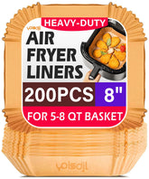 Liner YOISDJL para freidora de aire de 8 pulgadas, ajuste perfecto para cocción limpia