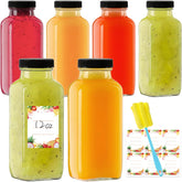 Botellas Yokodaza de vidrio 12 oz con tapas herméticas para bebidas diarias.