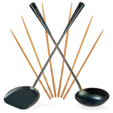 YOSUKATA Espátula Wok 17 pulgadas, duradera y de una pieza para salteados con control.