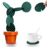 Yougoals posavasos cactus set 6: protección de mesas y toque lúdico.