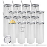 Vaso aislado YOUKE OLA 20oz blanco, pack de 16 para personalizar