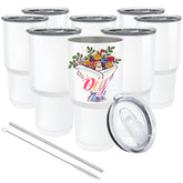 YOUKE OLA tumbler sublimación 30oz frente, ideal para personalizar con tu diseño.